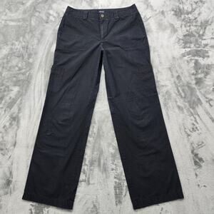 Vintage‎ Dockers Pants Womens 8 Black Mid Rise Cargo Straight Leg Cotton Casual